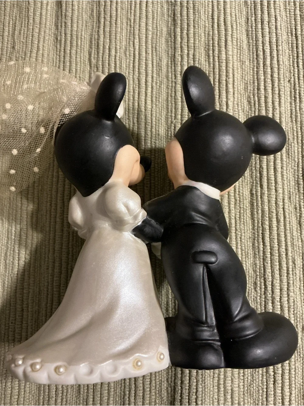 Vintage Disney Mickey & Minnie Wedding Porcelain Figurine